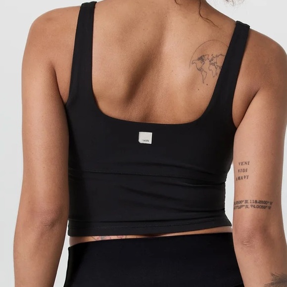 Vuori AllTheForm Support Cropped Tank Top Black Sz XL VW1207 - Picture 9 of 9